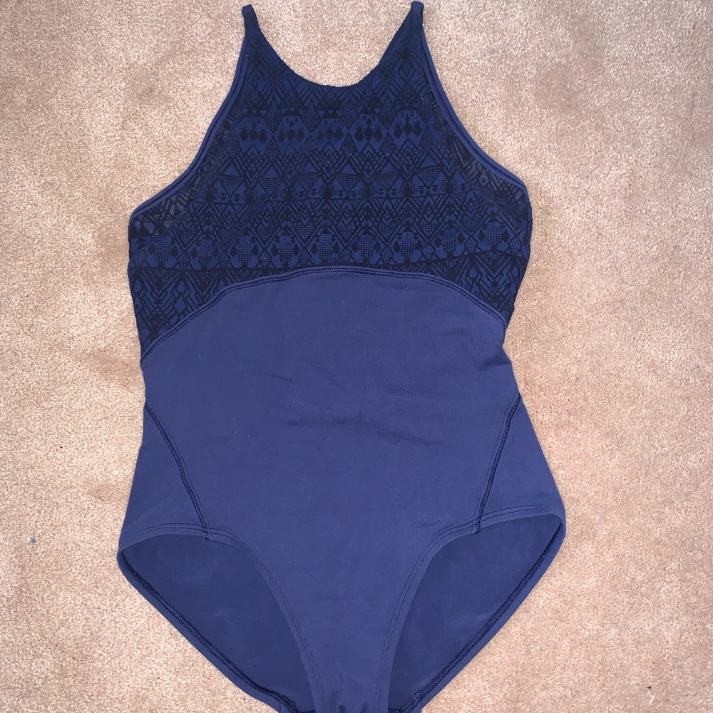 A navy blue leotard from Ivivva